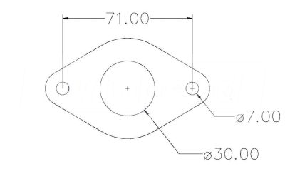 2 Bolt 30mm Centre Hole 71mm PCD
