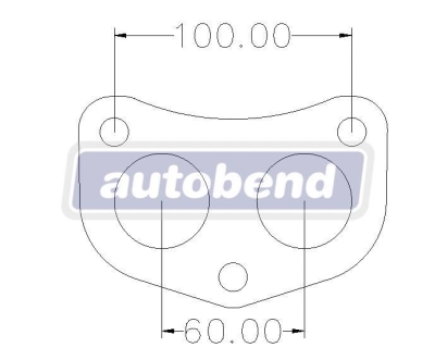 3 Bolt Twin 40mm Port Flange