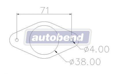 2 Bolt 38mm Centre Hole 71mm PCD