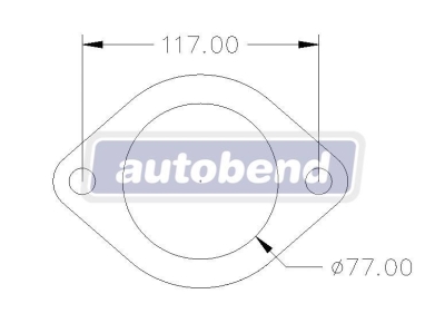 2 Bolt 76mm Centre Hole 117mm PCD