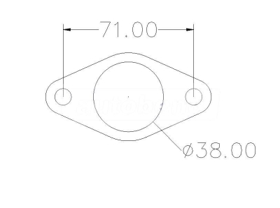 2 Bolt 38mm Centre Hole 71mm PCD