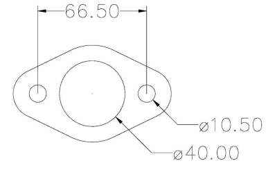 2 Bolt 40mm Centre Hole 67mm PCD