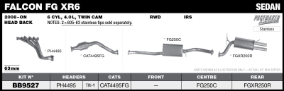 Ford Falcon FG XR6 Sedan 63mm Pacemaker System