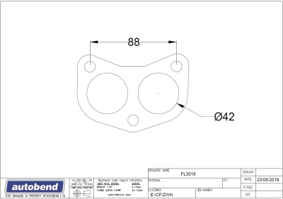 3 Bolt 41mm Twin Centre Hole