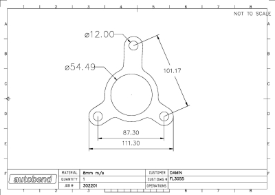 Nissan Navara D40 2.5L T/D Downpipe Flange