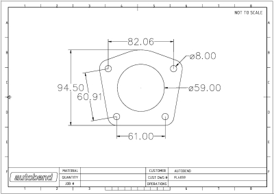 4 Bolt 59mm Centre Hole - NOT SYMETRICAL