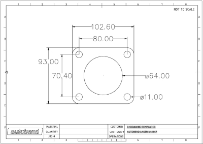 4 Bolt 64mm Centre Hole