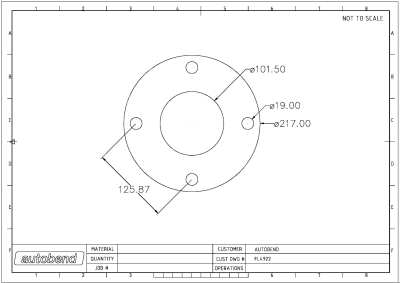 4 Bolt Flange 101mm Centre Hole 178mm PCD