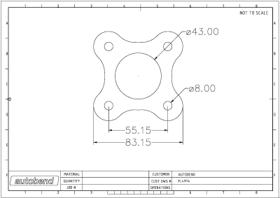 4 Bolt 52mm Centre Hole Flange Suit Jaguar XJ6
