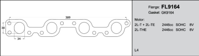 Toyota 2LT 2LTE 2LTHE T/D Header Flange
