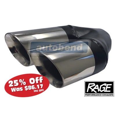 Stainless Exhaust Tip - Angle Cut 2 x 76mm OD