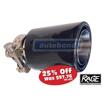 Rage Carbon Angle Tip - 76mm inlet 102mm tip