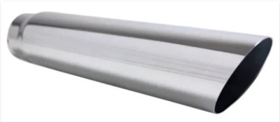 Stainless Exhaust Tip - Angle Cut 63.5mm OD 380mm Long