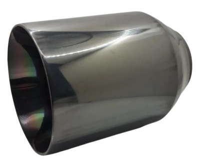 Stainless Black Chrome Tip - Straight Cut 127mm OD Dual Wall