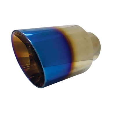 Stainless Blue Flame Tip - Angle Cut 101mm OD Dual Wall