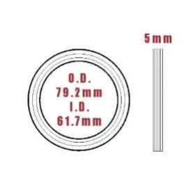 Ring Gasket 80mm OD x 62mm ID x 5mm HDJ80 / HZJ80