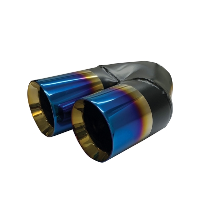 Stainless Blue Flame Tip -2 x 88mm Staggered Cut Dual Wall