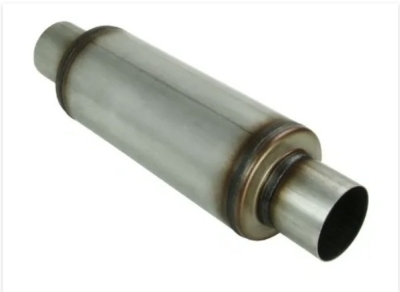 Round Stainless Muffler 300mm Long 57mm In / Out