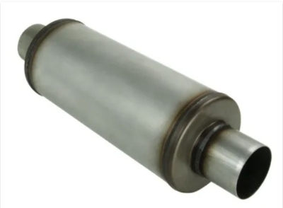 Round Stainless Muffler 350mm Long 76mm In / Out